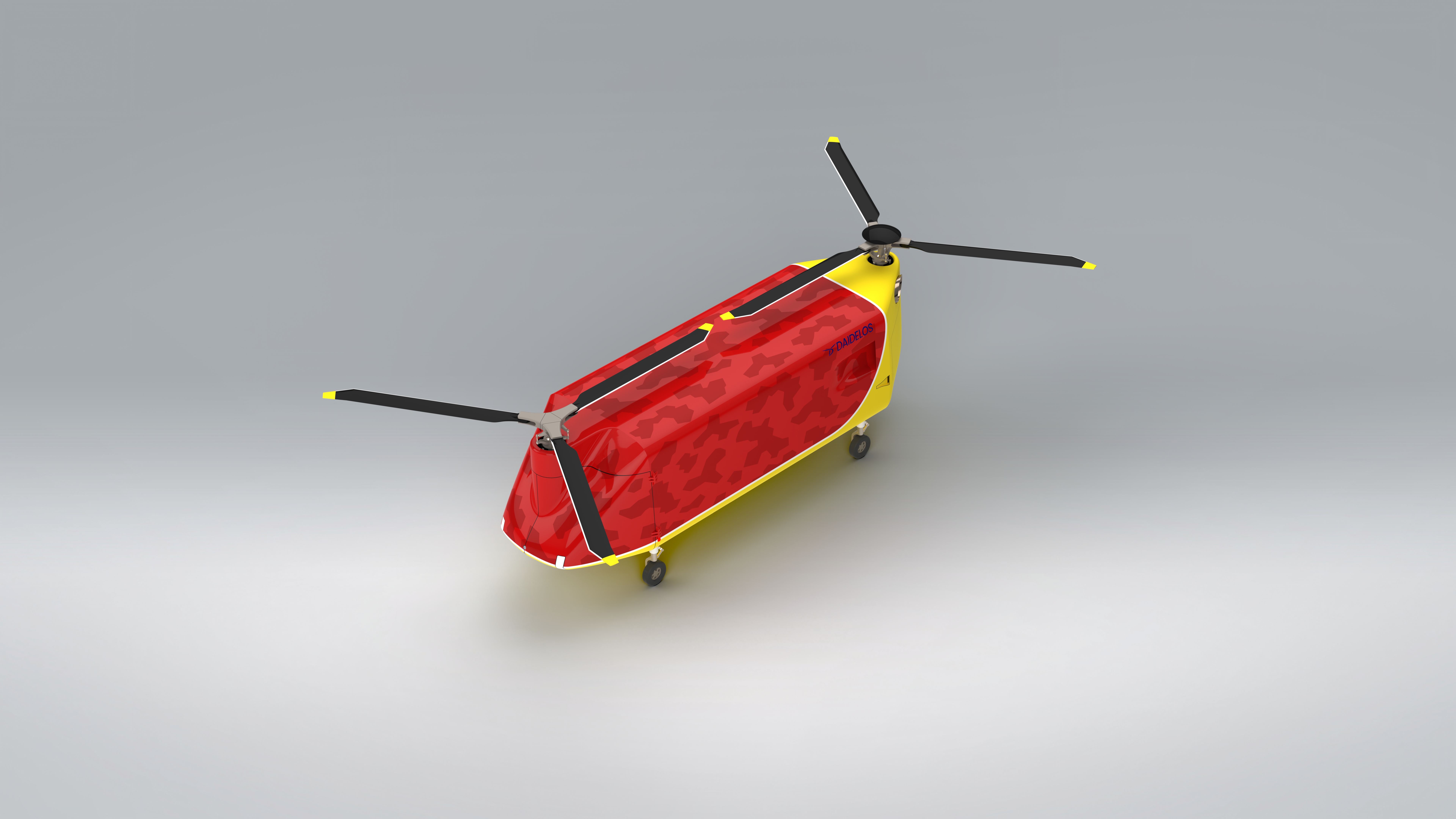 Daidelos 1200 — 3/4 perspective concept rendering
